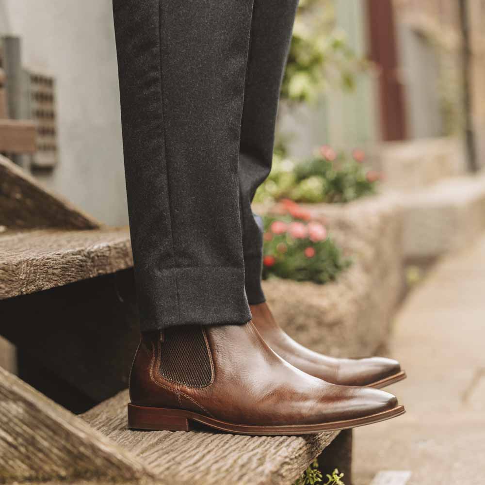 Sikes Washed Chelsea Boots Brown
