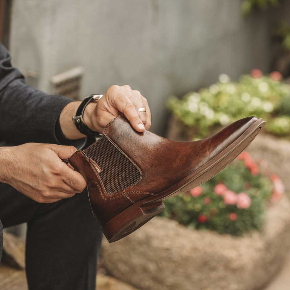 Sikes Washed Chelsea Boots Brown
