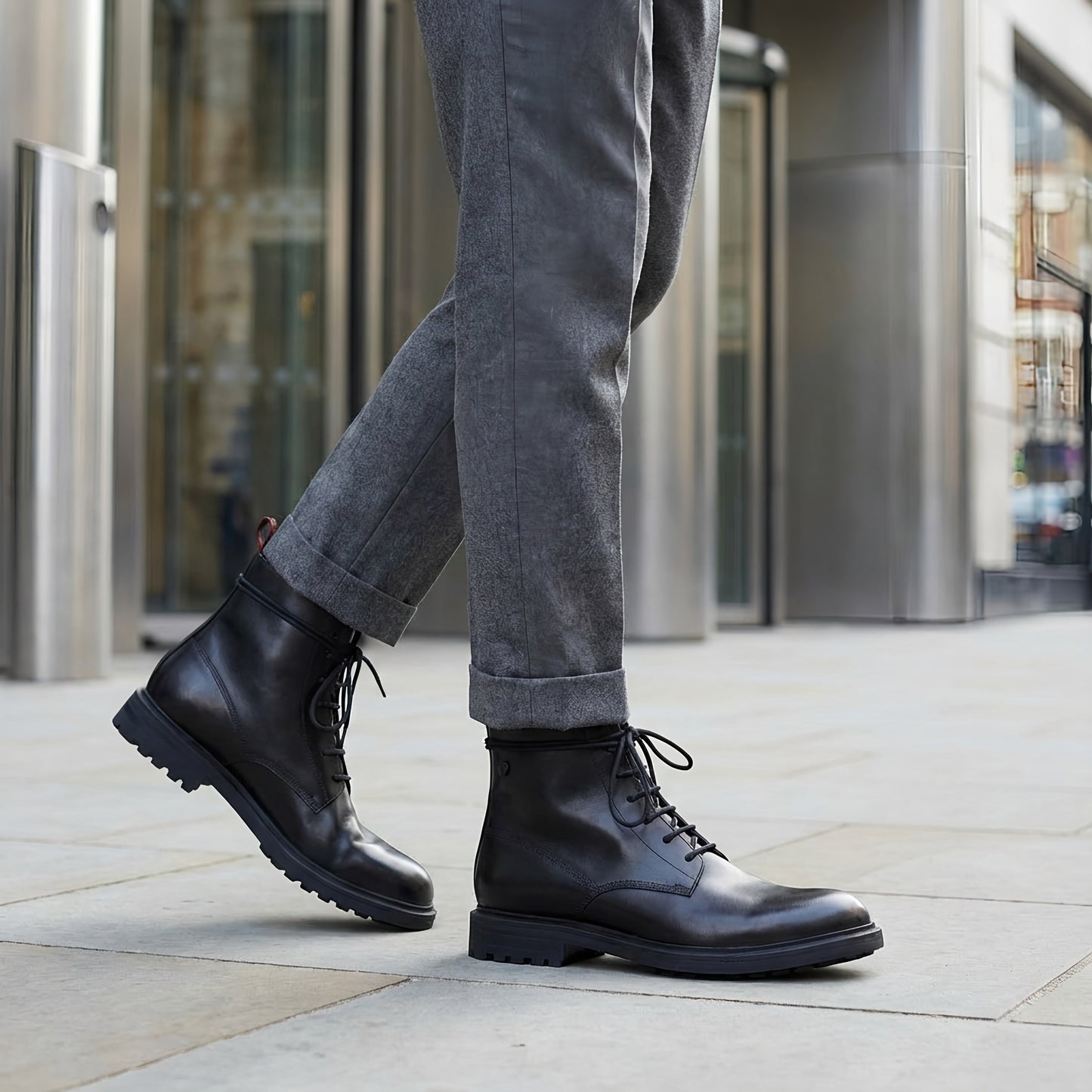 Brunel Lace-up Boots Black